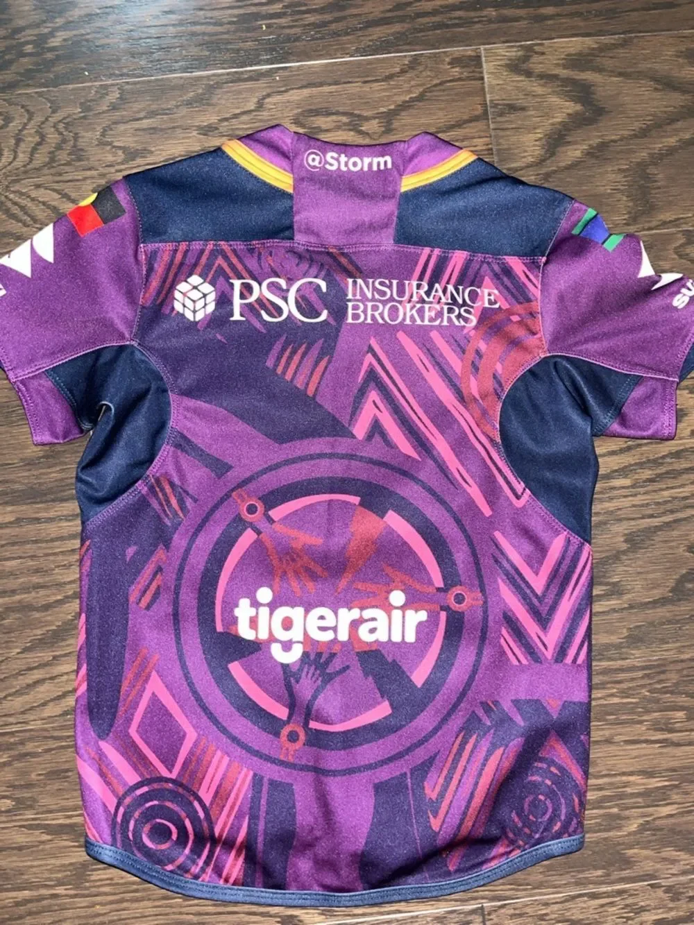 NRL Collectible Aboriginal Melbourne Storm Team BLK Rugby Jersey 8 Youth